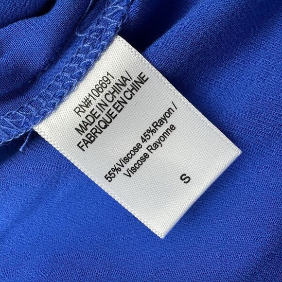 YFB Young Fabulous & Broke Satin Cargo Pants Blue Rayon Blend Women’s Small - Picture 5 of 10